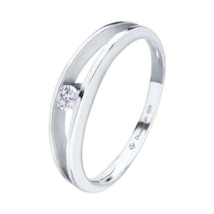 anillo de oro blanco 18 kts con diamante 008 ct d545f5