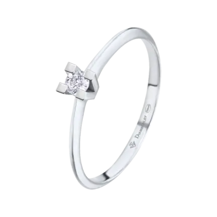 anillo de oro blanco 18 kts con diamante 008 ct ea57bc