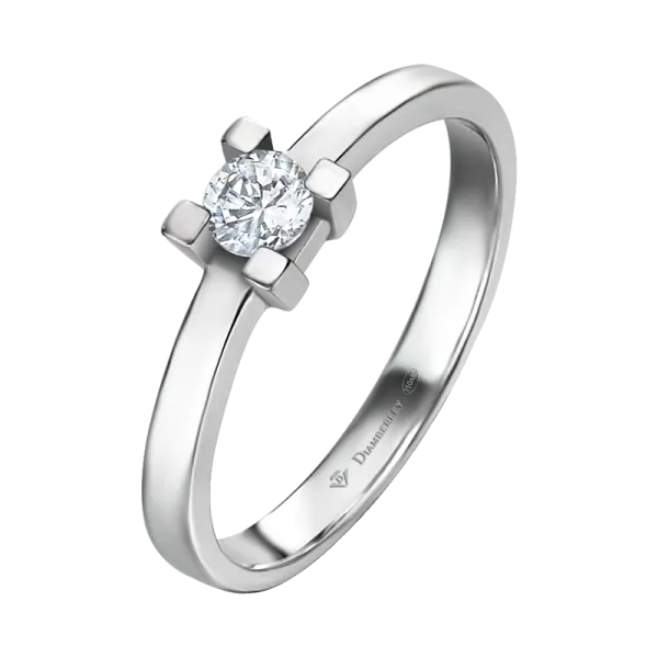 Anillo de compromiso en oro blanco con diamante tipo solitario 028_1022 - 0,20ct