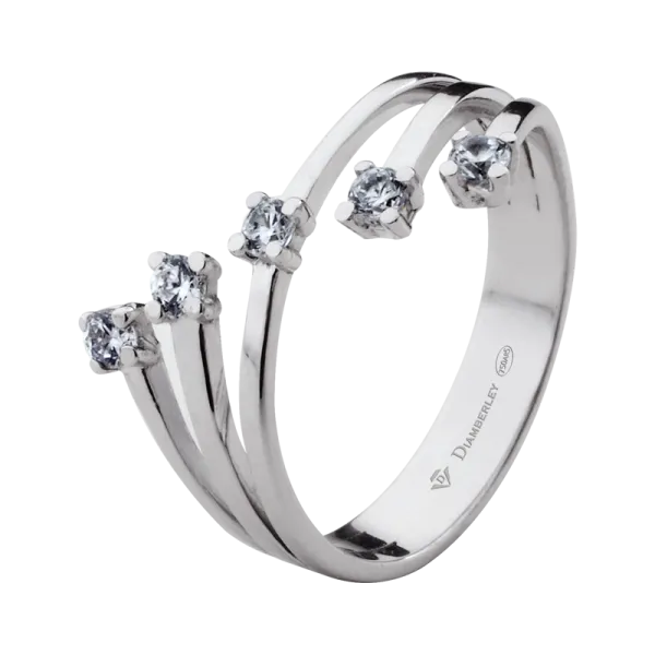 anillo de oro blanco 18 kts con diamantes 023 ct b7a2df