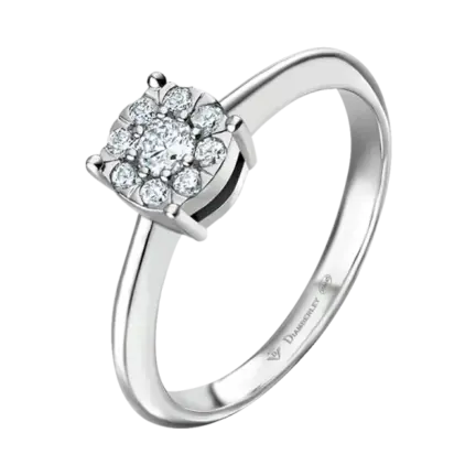anillo de oro blanco con diamantes 010 ct 35ba38