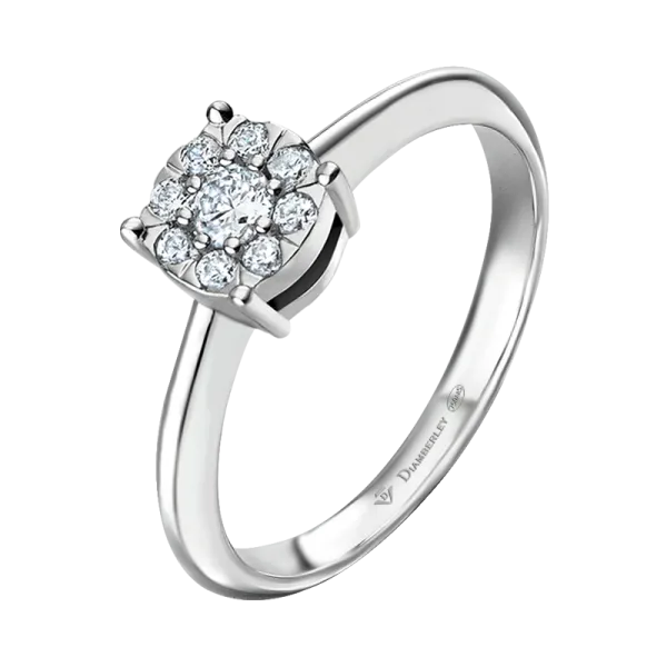 anillo de oro blanco con diamantes 010 ct 35ba38