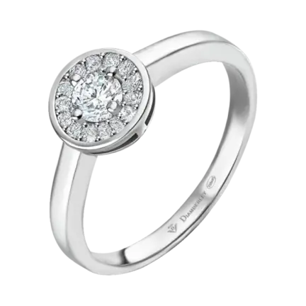 anillo de oro blanco con diamantes 012 ct fedbd7