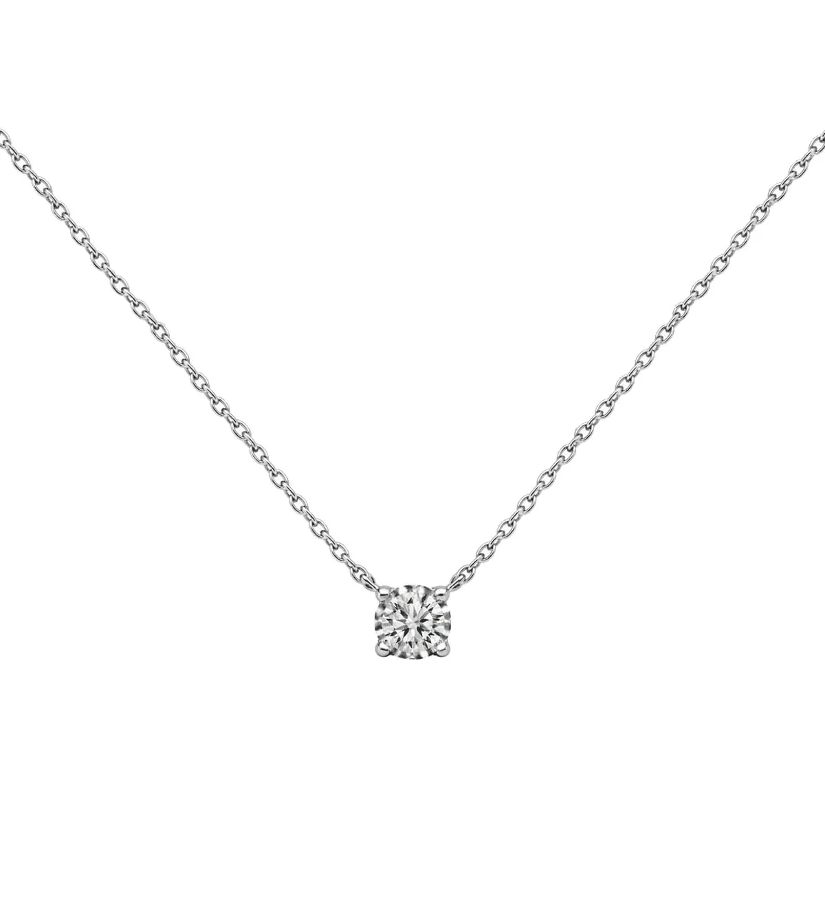 gargantilla de oro blanco 18k con brillante biselado 243_679-0034X