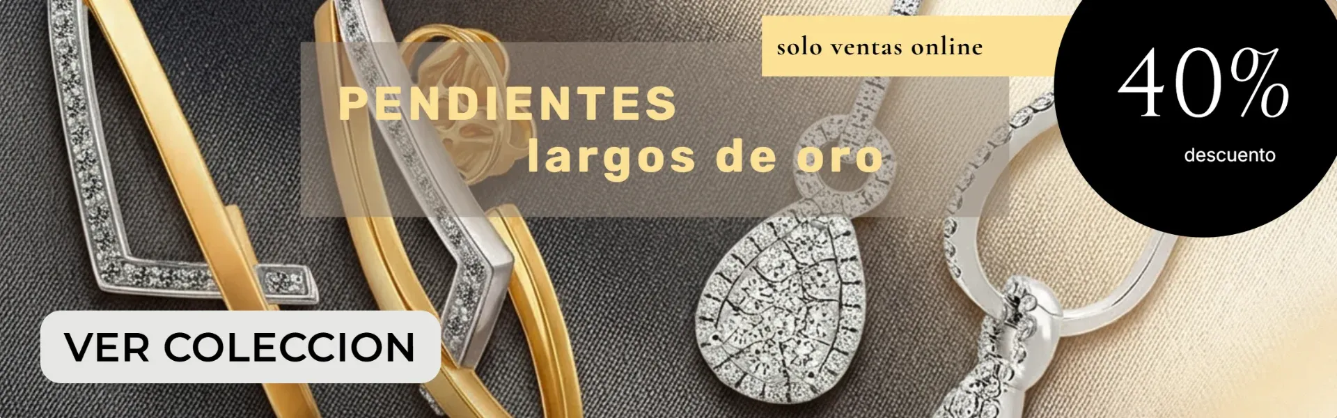 pendientes largos de oro